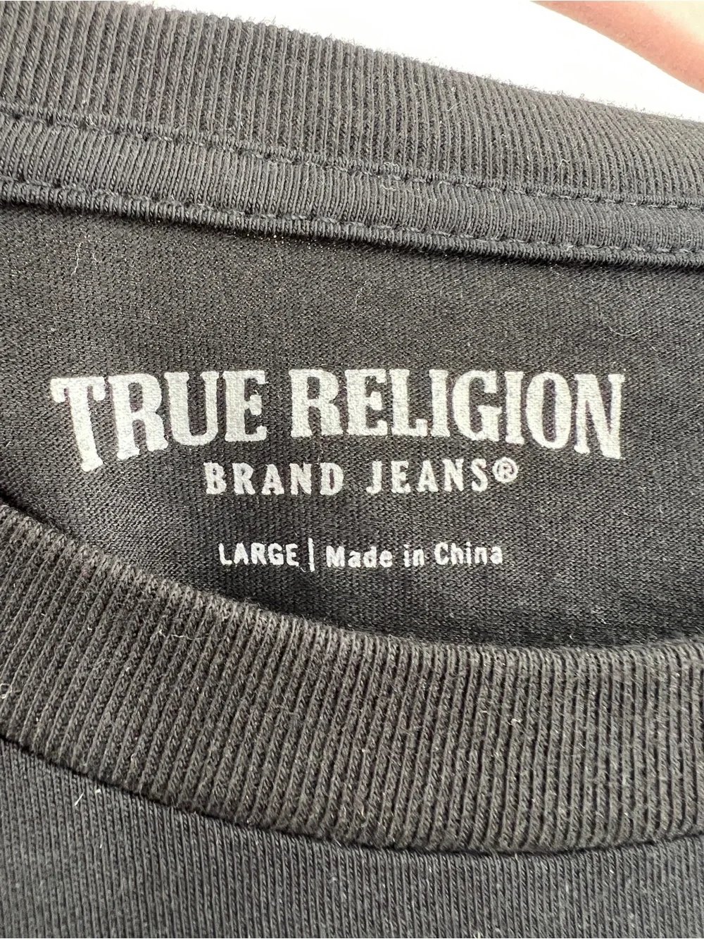 True Religion NWT Men's Studded Arch Logo Tee in Black size Large